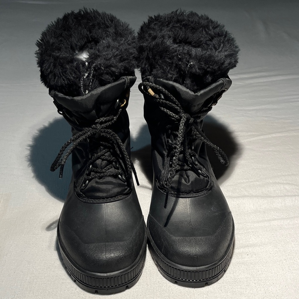 Sorel Black Kaufman Mid Calf Insulated Winter Snow Boot - Size 10